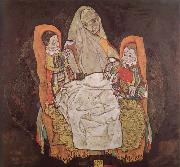 Egon Schiele Moth with two Children France oil painting artist